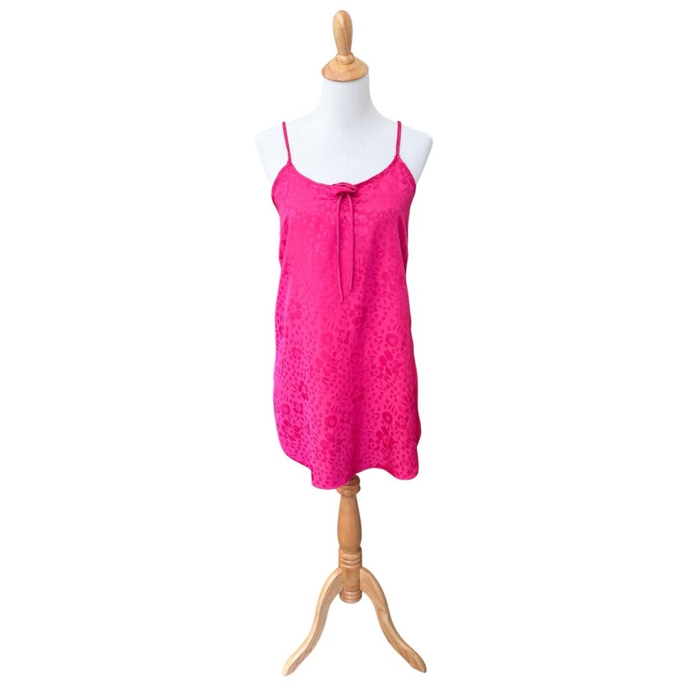 Vintage Y2K Hot Pink Floral Slip Dress Intimate Moments Nightgown Fairy